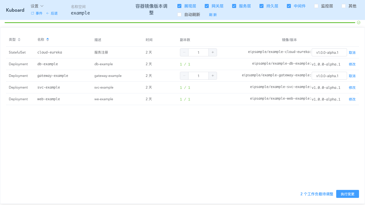 Kubernetes教程:在Kuboard中进行日常调整-批量调整镜像版本-填写版本号