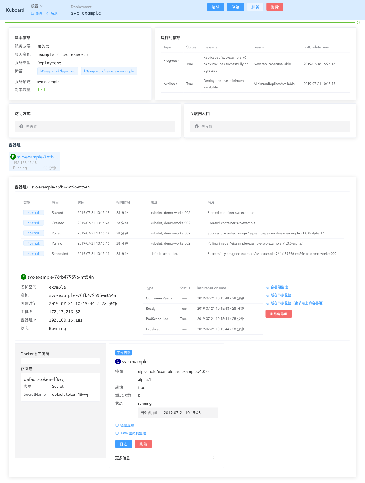 Kubernetes教程:在Kuboard查看工作负载