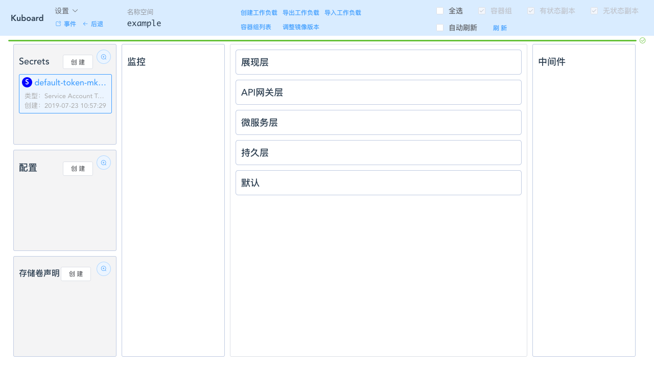 Kubernetes教程:在Kuboard中进入名称空间页